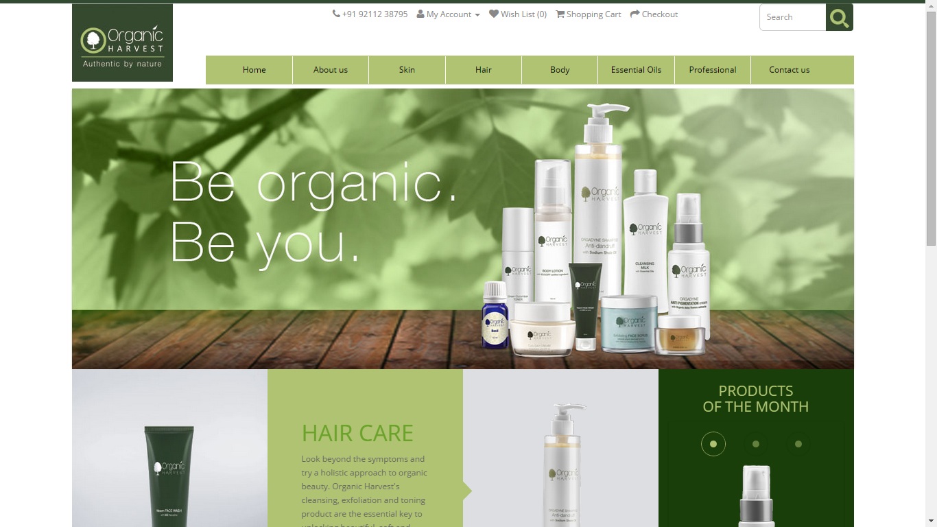 Organic Harvest - one stop shop for organic beauty and personal care products